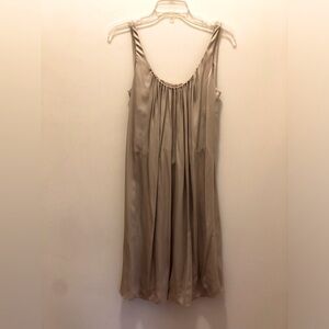 Versace Couture Silk Nude Midi Dress with Waist Band